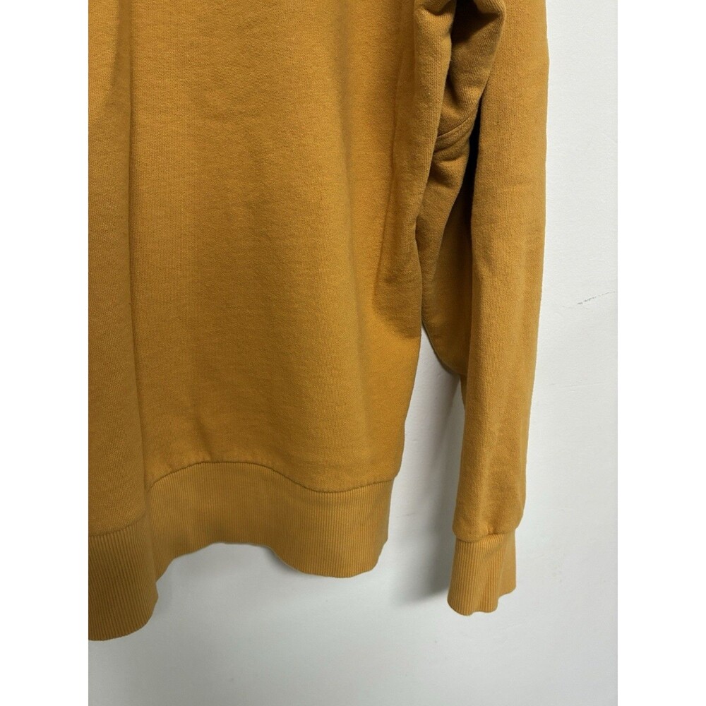 Pact Organic Cotton Sweatshirt Mustard Yellow Size Large Crew Neck Over Sized - Picture 12 of 12